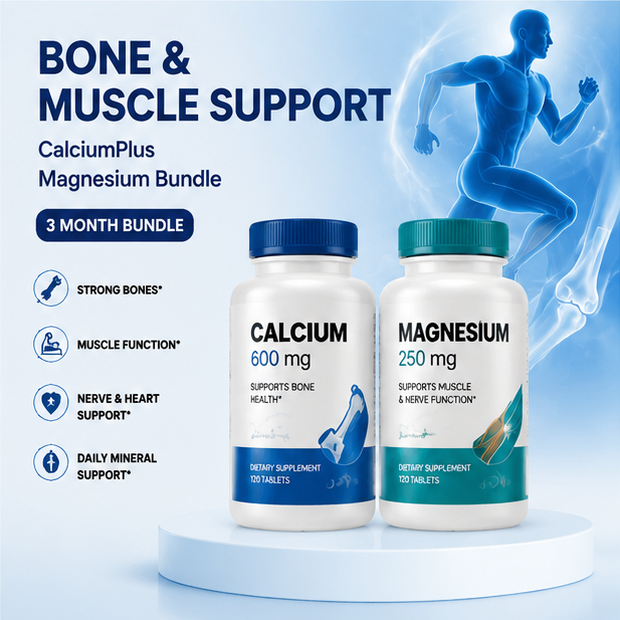 set meal 1:bone & muscle support | calcium plus magnesium bundle(3 month bundle)