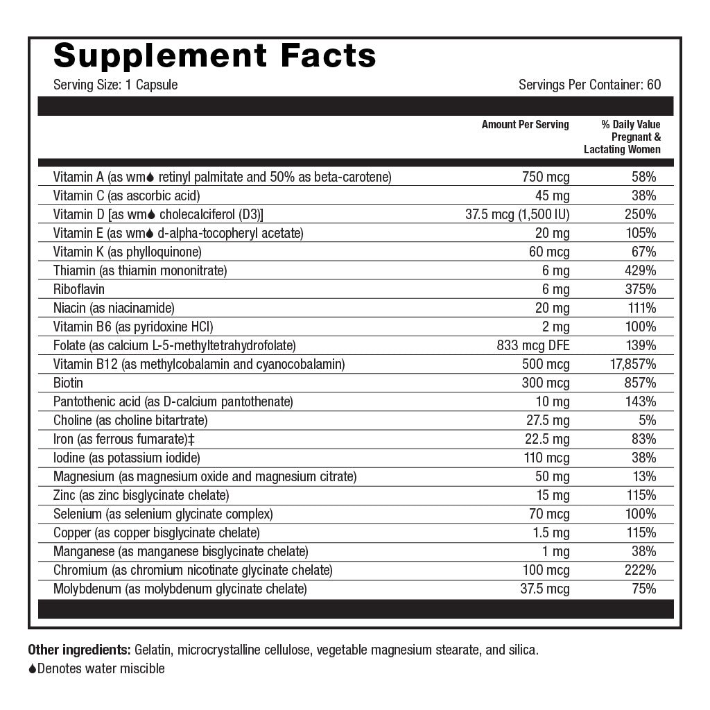 prenatal multivitamin capsules 60ct prenatal multivitamin capsules 60ct