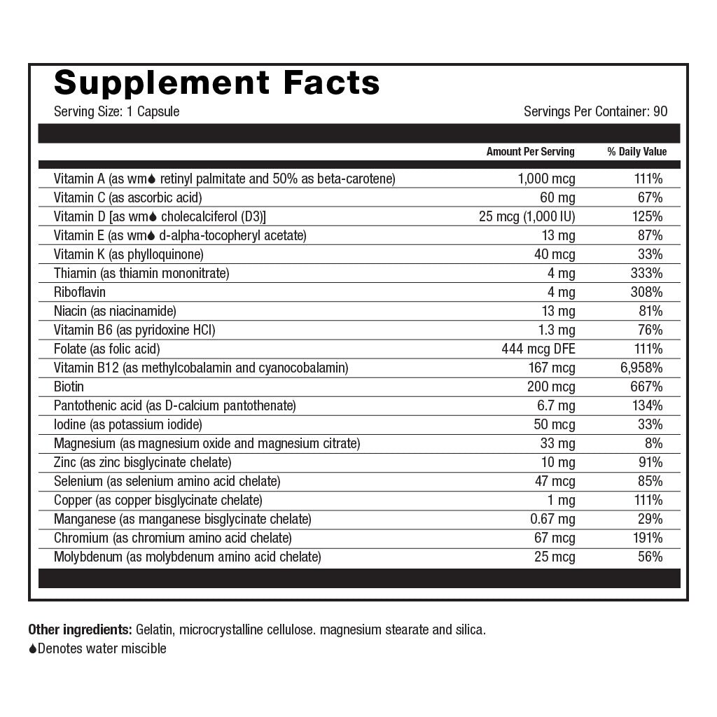 multivitamin capsule (1 month) multivitamin capsule (1 month)