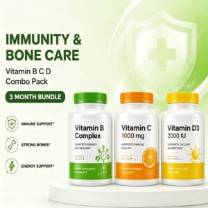 set meal 4:immunity & bone care | vitamin b c d combo pack(3 month bundle)